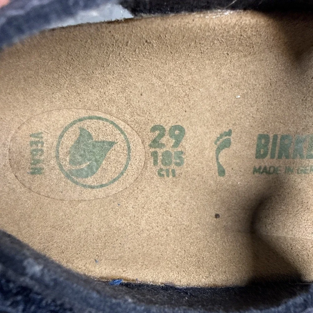 Birkenstock Sandals Kids 29 Convas Vegan Adjustable Buckle Hook & Loops Sandals
